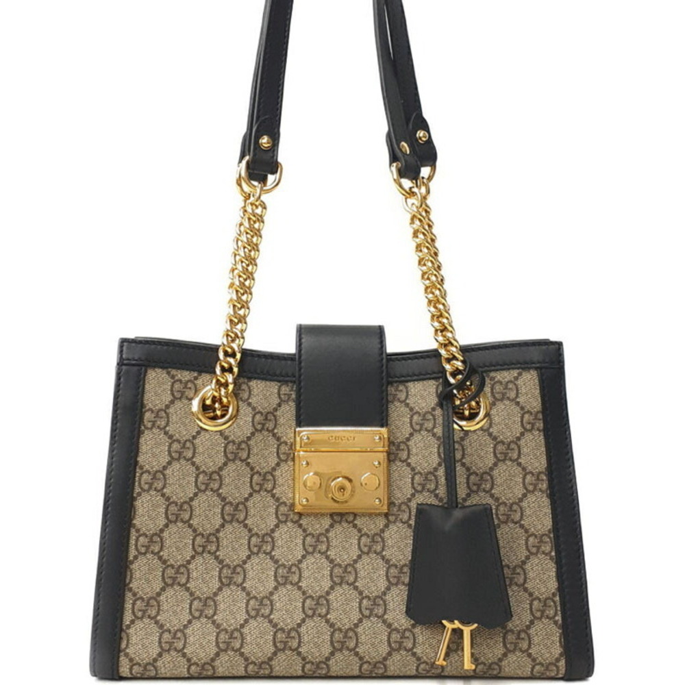 Gucci bag Brown Chain GG Padlock shoulder Supreme - Picture 2 of 9